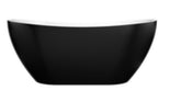 OVEL Gloss Black Freestanding Bathtub 1500mm And 1660mm